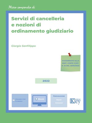 cover image of Servizi di cancelleria e nozioni di ordinamento giudiziario